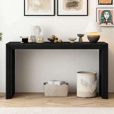 Console noire avec placage et style - placage, pour salon, vestibule, finition riche d'entrée