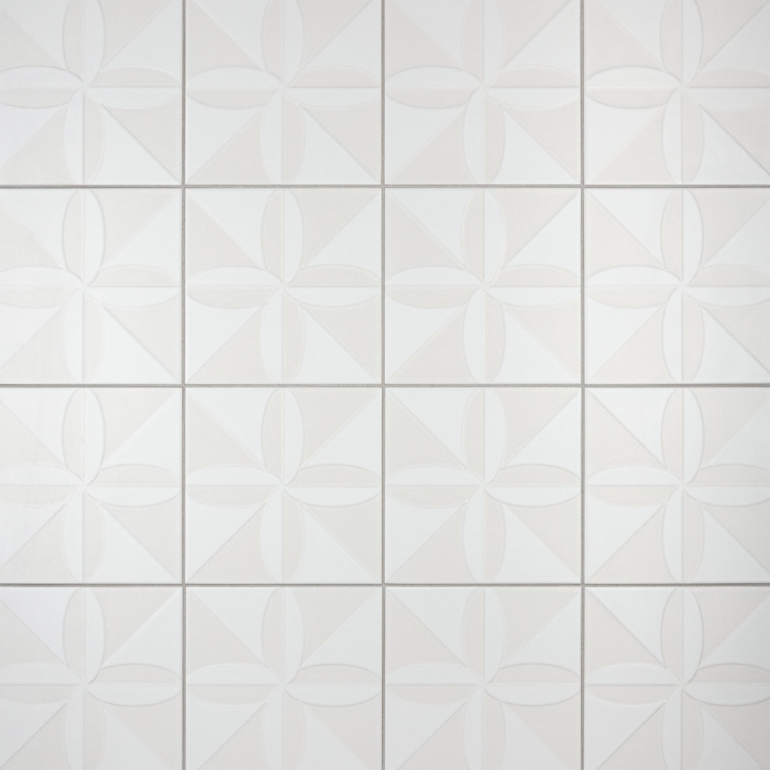 Triplex Series 8" x 8" Ceramic Patterned Wall Tile Merola Tile 