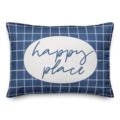  Housse de coussin rectangulaire et insert Happy Place