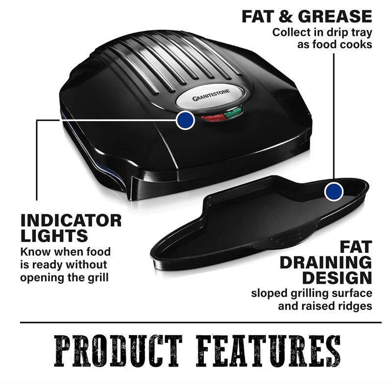 Granitestone Blue Non Stick Electric Grill