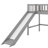 Twin Size Low Loft Bed, Gray - & Slide For A Luxurious Bedroom Bed With And Removable Delight-997652722-997652717