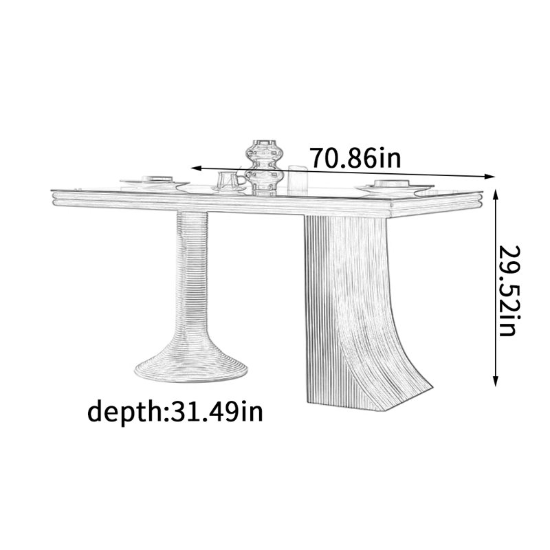 Cofsky, 29.52"H x 70.86"L x 31.49"W
