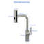 Robinet rétractable en nickel brossé 360 pour évier de cuisine avec 4 modèles de jet, fonctionnement par éclaboussures, cartouche en céramique longue durée, configuration de tous les accessoires nécessaires, finition élégante de la fonction de mise à niveau,-937824620