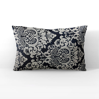 Adriel Bay Damask Sunbrella® Outdoor Reversible Throw Pillow