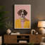 Dapper Dog Portrait Modern 1 Piece Wrapped Canvas Wall Art-15950620-15950623