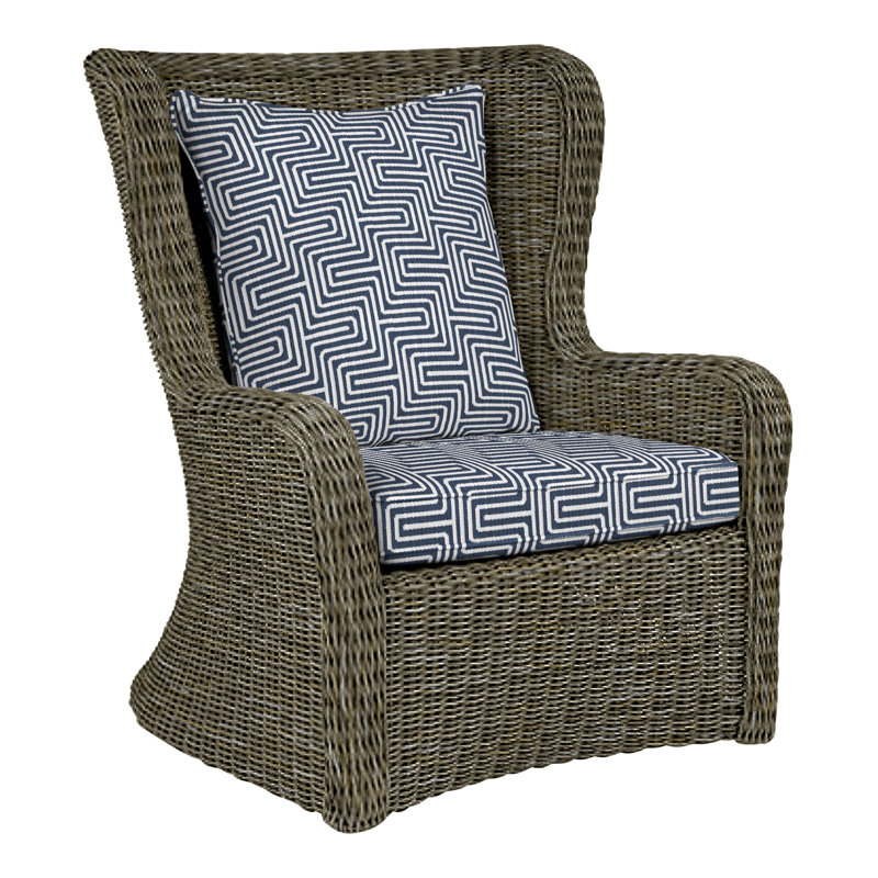 Sag Harbor Outdoor Lounge Chair, Sag Harbor Driftwood, Perigold Key Figure Indigo