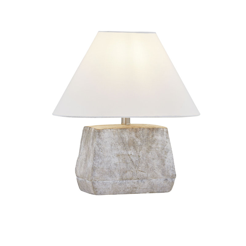 Lampe de table 14 "avec abat-jour en lin Kingston, gris