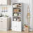 71.4" Farmhouse Bookcase with Doors, 6-Shelf Wooden Storage Cabinet for Living Room, Office & Study-336243895