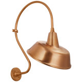Thomas O'Brien, "Academy 18" Larrabee Barn Light in Soft Copper with 16" Tilted Bowers Shade
