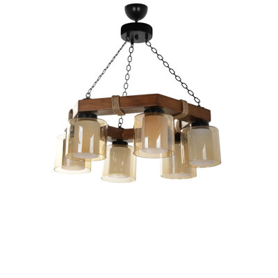 Lustre carré à 6 lumières Bee