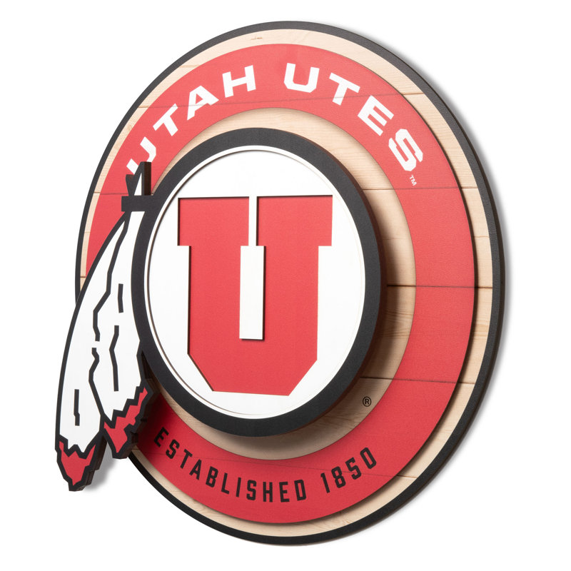 NCAA Utah Utes 3DX Circle Wall Art