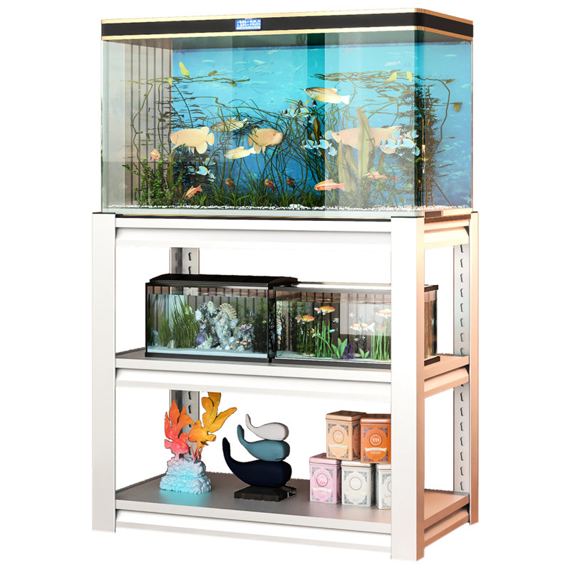 Support en métal pour réservoir de reptile de 40 à 50 gallons, L 34,83 po x l 18,53 po, H 32,27 po, tablette robuste et réglable, imperméable à la rouille, ranger facilement les accessoires, support pour poissons à assemblage simple, aquarium
