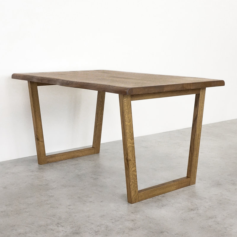 Iyana Oak Solid Wood Dining Table, Brown Wood, H75 x L200 x W90cm