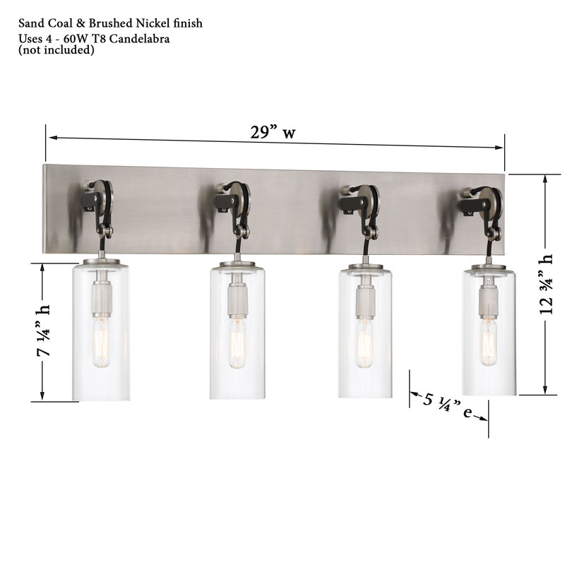 Ozcan   4 - Light Dimmable Bath Sconce