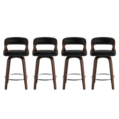 Tabouret de comptoir pivotant rembourré Edwards