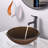 Tempered Glass Circular Vessel Bathroom Sink-147811163