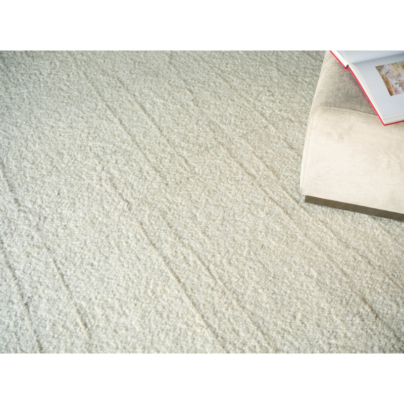 Kokomo Flatweave Wool Area Rug in Silver, Rectangle 10' x 14'