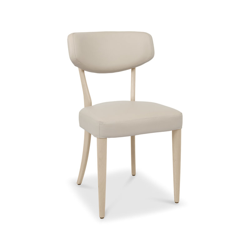 19cm H Upholstered Side Chair, Beige Wood