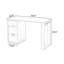 Bureau double caisson en bois massif avec 3 tiroirs Burlywood-146642584