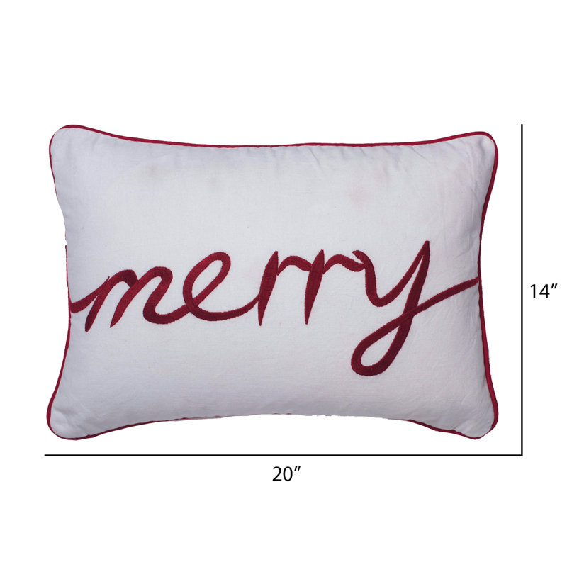 Embroidered Throw Pillow