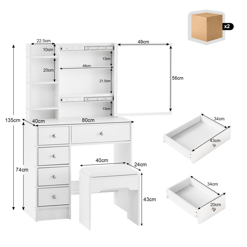 Dressing Table with Mirror