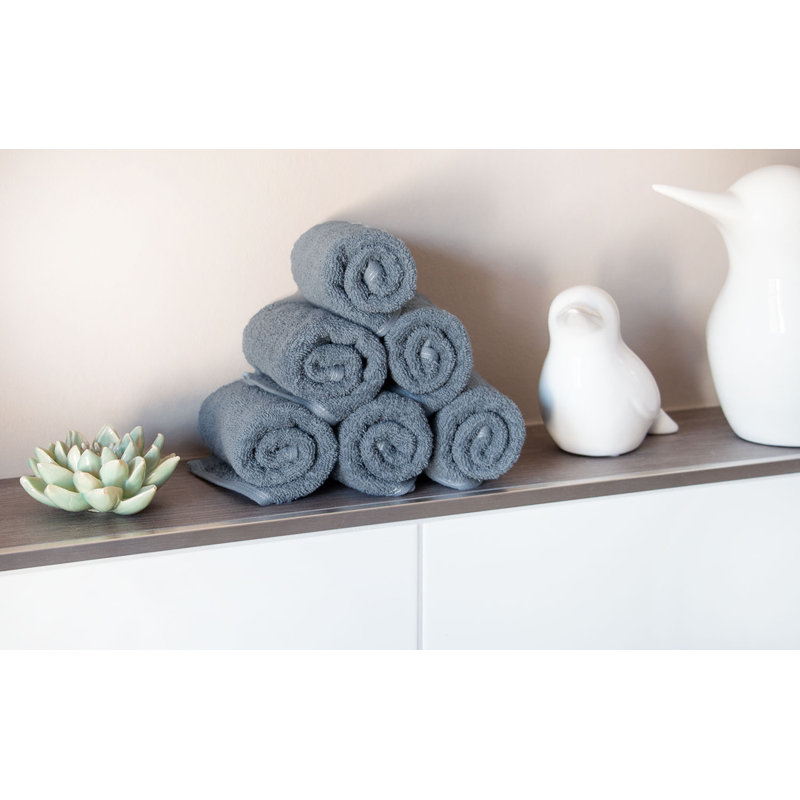 Midweight Fingertip Towel, Grey