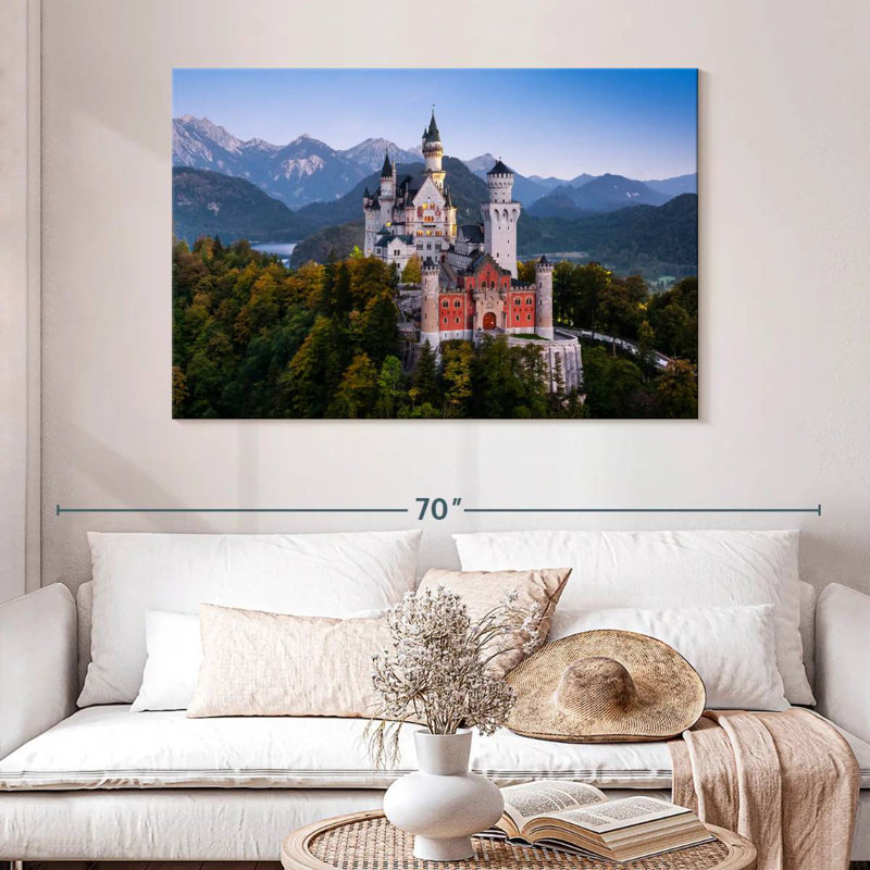 Lilie Scenic Neuschwanstein Castle, H 32 po x l 48 po
