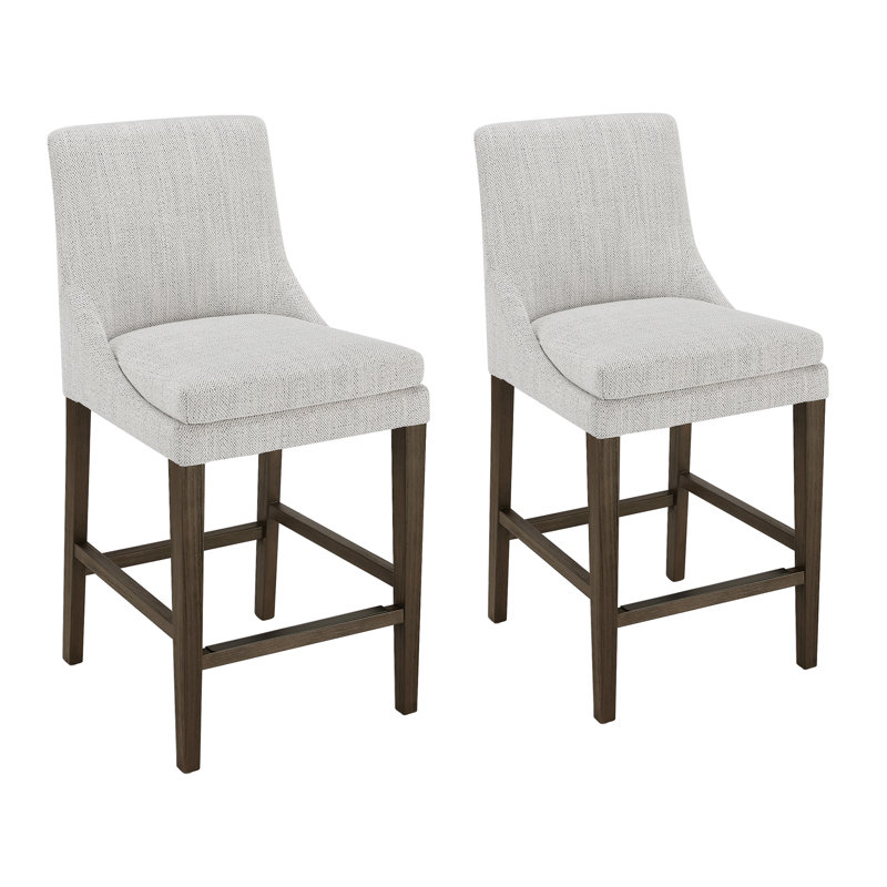 Niara Rectangle Upholstered Bar Stools, Counter Stool (26" Seat Height)