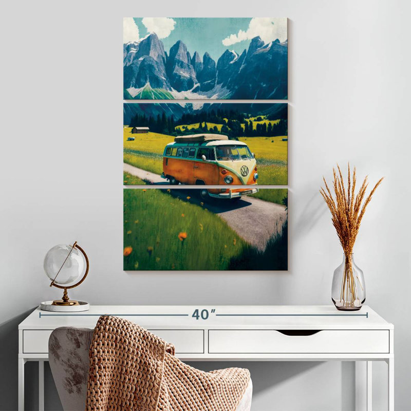 Mehar RV par les Alpes, H 32 po x l 20 po