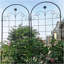 Paquet de 4 treillis de jardin en métal pour plantes grimpantes d'extérieur 86,7 po x 19,7 po antidérapant Rose