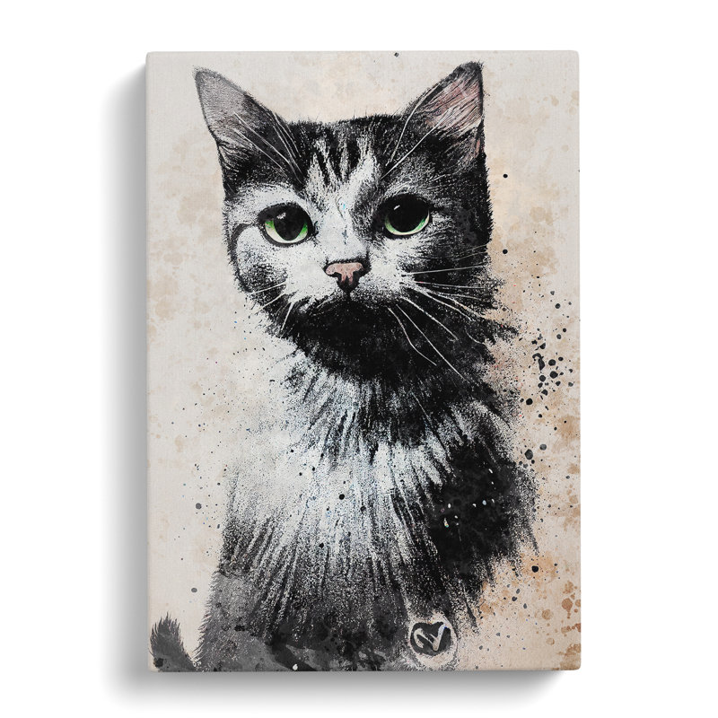 XC1022-1309X Cat Graffiti No.1 - Wrapped Canvas Print, 76cm H x 50cm W x 3cm D
