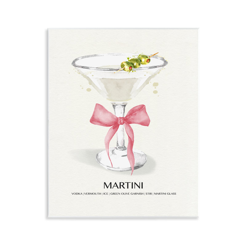  Art mural pastel martini avec nœud par Susan Jill