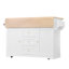 Multifunctional Extendable Kitchen Island Cart With US Standard Outlet