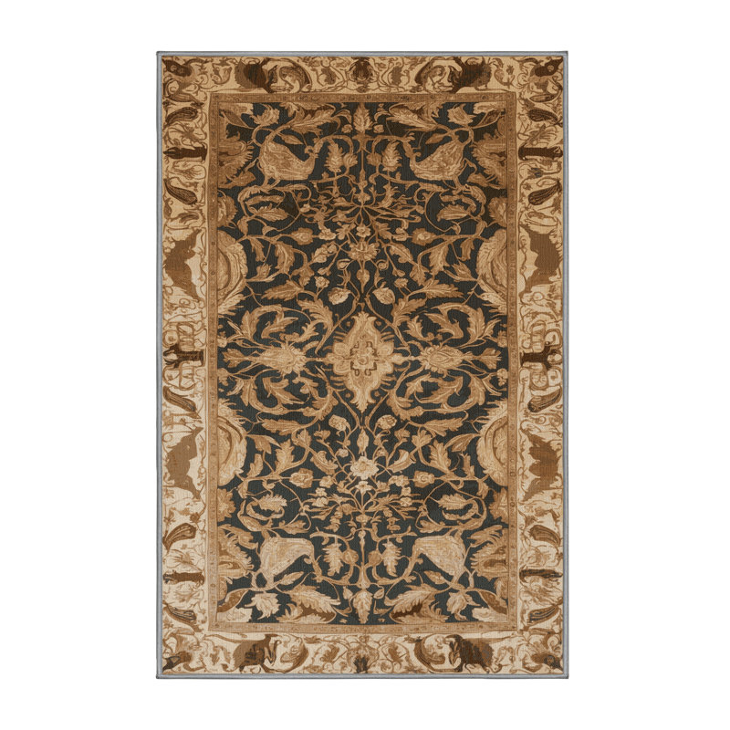 Tapis brun lavable à la machine, Rectangulaire 8 pi x 12 pi