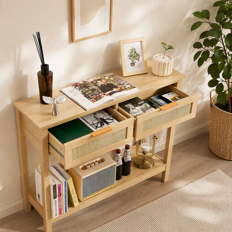 Table console avec tiroirs