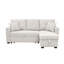 Canapé modulaire en mélange de lin avec lit escamotable et rangement pour chaise longue-972932773