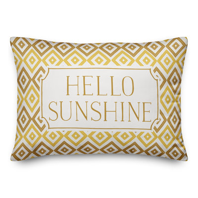 Housse de coussin rectangulaire d'extérieur Hello Sunshine
