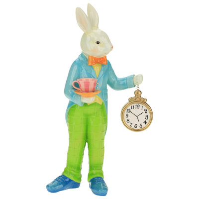 Rabbit With Clock - 18.5 Inches