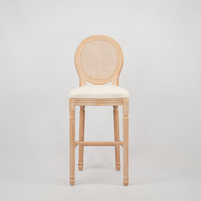 Revêtement beige avec dossier en bois pour un look confortable et élégant - Combinaison élégance et confort