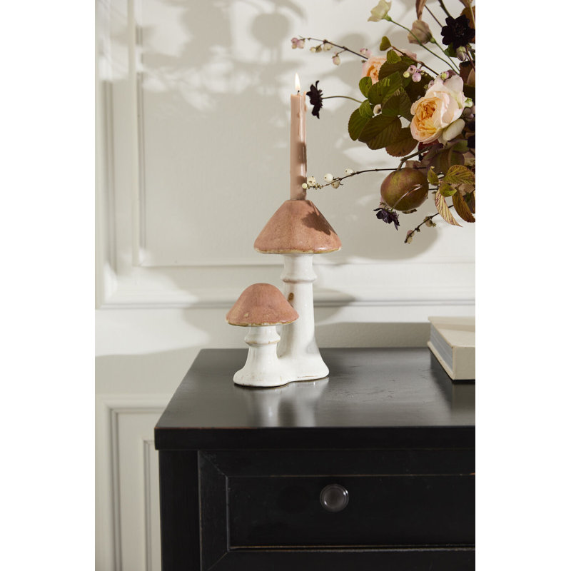 Cappy Mushroom Candleholder 6.5"x 4"x 9"