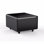 Black Rectangular Smart Side Table With Fridge, Wireless Charging, Temperature Control, Ports, And Power Socket Luxury Standing Desk Converter Built-in Charge, Ports -
