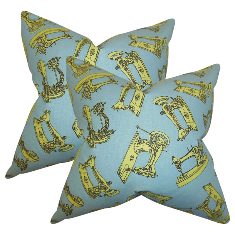 Feather Reversible Throw Pillow