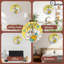 Horloge murale en bois 10 po, mouvement silencieux, à piles (piles AA non incluses), décor artistique, parfait pour les décorations