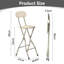 Upholstered Counter Stool with Metal Frame-456125055