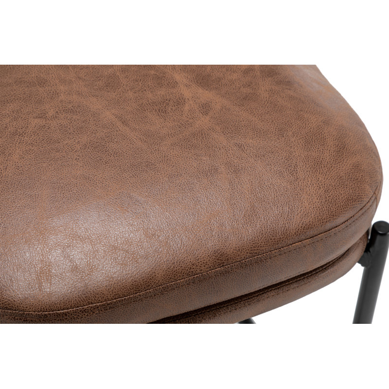 Tabouret de comptoir Sydnor, Noyer, Noir