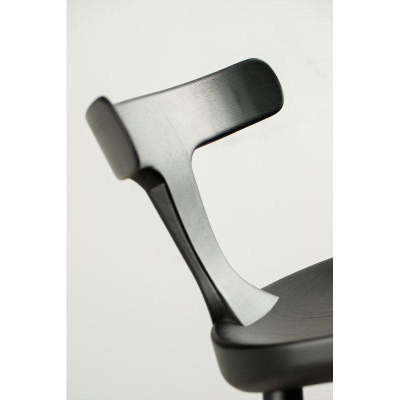 Anvil Chair With Back, Matte Black, Bar Stool (31” Seat Height)