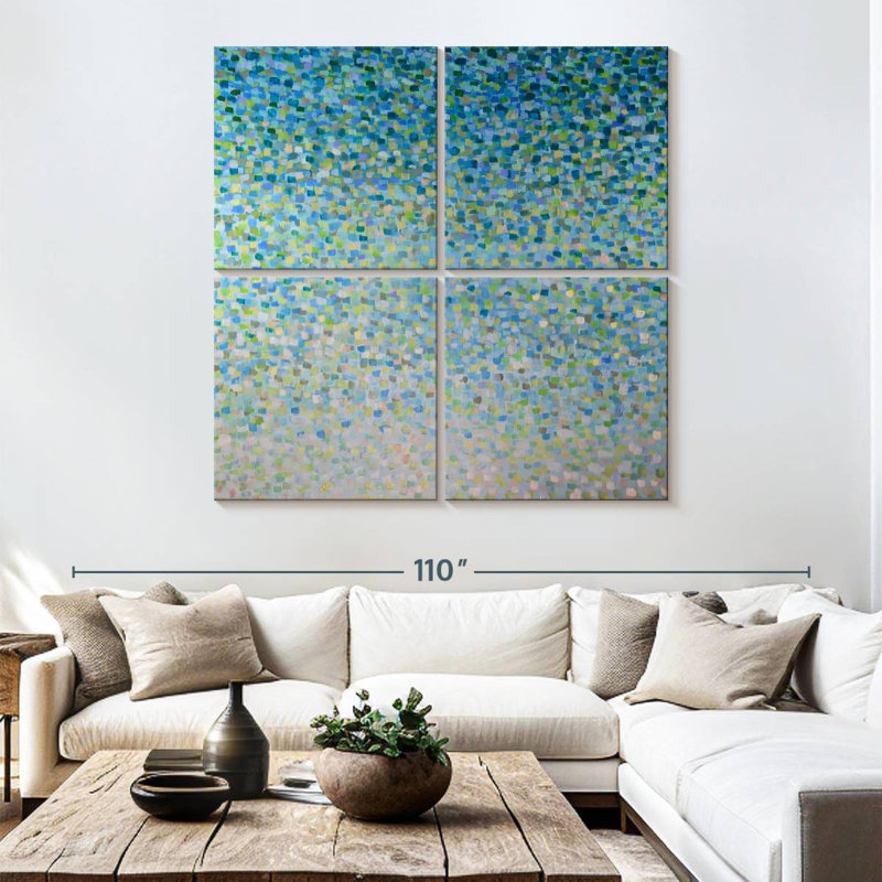 Blue Sea Glass, 74" H x 74" W