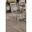 Ensemble de 2 chaises d'appoint transitionnelles Cottage avec sièges rembourrés et découpes à dossier ouvert, tissu beige sur bois massif, L 22,4 po x l 19 po x H 39 po