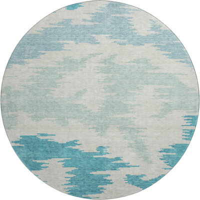 Premium Machine Washable Lisse Teal Rug