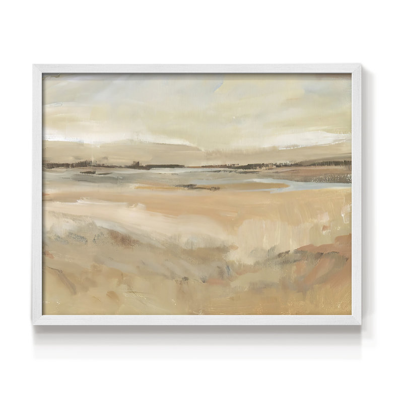 «Earth Tone Landscape II», reproduction encadrée, H 8 po x l 10 po, Blanc